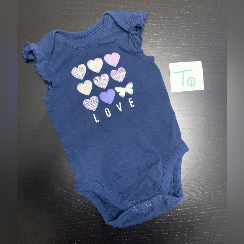 ⭐️5/$10.00⭐️ The Children's Place 6-9m Navy Onesie